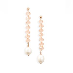 NWT • Kate Spade • Freshwater Pearl and Bead Linear Drop Earrings